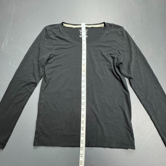 Lucky Brand Black Long Sleeve Tee Shirt Women's Medium Black Soft Casual Basics - Picture 3 of 7
